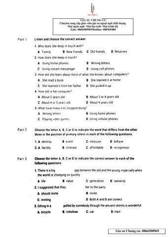 Lớp 9- 45p-2- Units 4,5