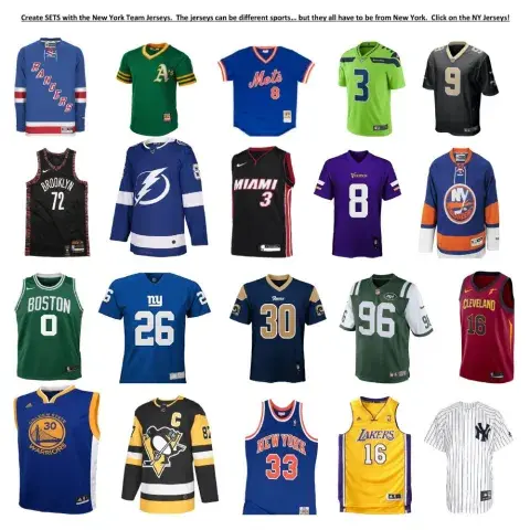 NY team Jersey Sets game