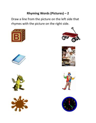 Rhyming Words (Pictures) - 2
