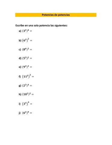 Potencias de potencias