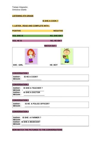 LISTENING- 4TH GRADE