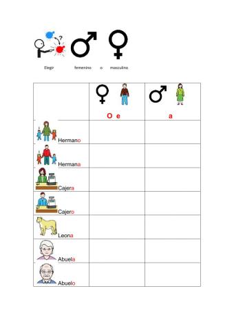 Femenino y masculino