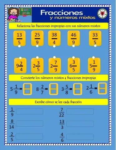 Fracciones y números mixtos