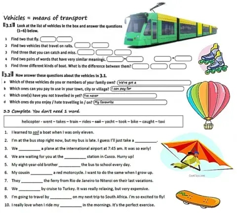 Vehicles - means of transport