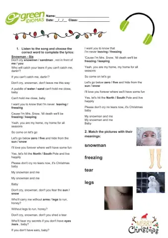 Song of the month - Snowman Sia