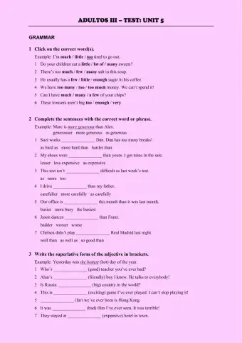 Level 3 - Test Unit 5