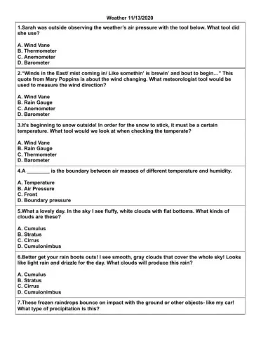 Weather, Clouds, Weather Tools