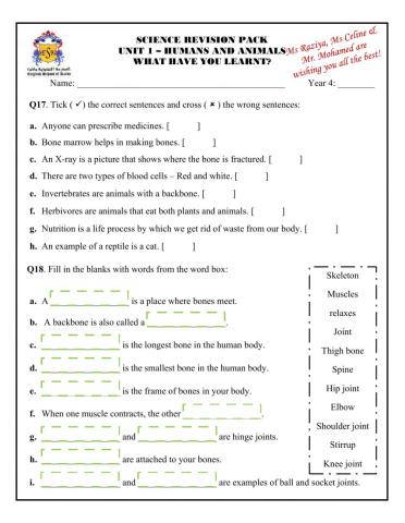Science Revision Pack Part 2