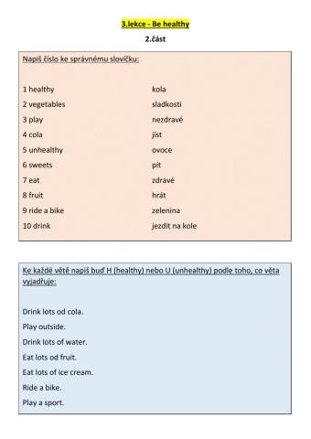 Be healthy - 2.část