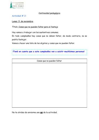 Actividades de refuerzo