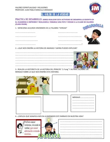 Educando en valores -la verdad-