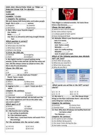 Exam Worksheet-1