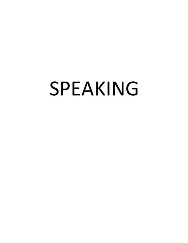 Speaking Cover