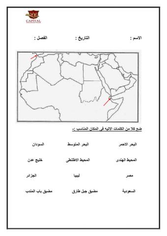 خريطة الوطن العربى 2