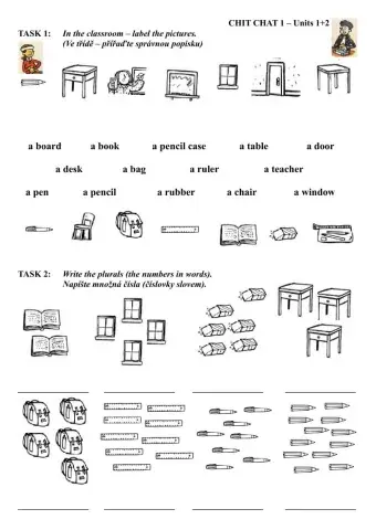 Chit Chat 1 - Units 1+2 - In the classroom