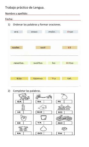 Trabajo práctico de Lengua