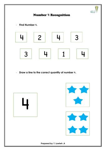 Number 4 Recognition