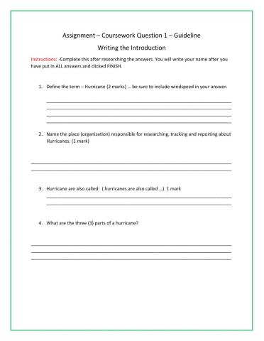 Coursework Question - 1 Introduction A