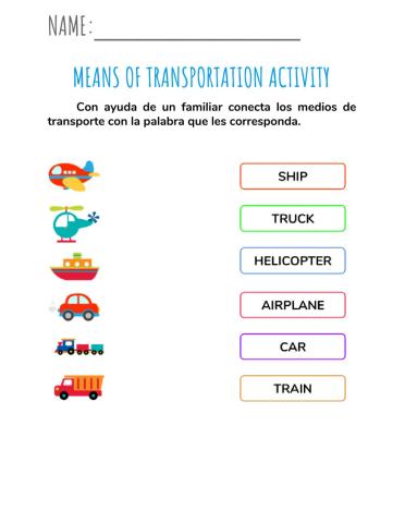 MEANS OF TRANSPORTATION ACTIVITY