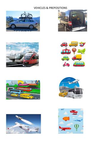 Vehicles and prepositions