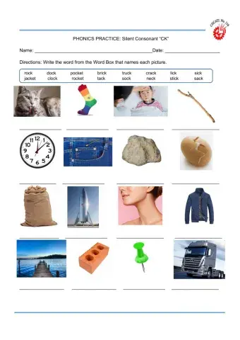 Phonics Silent Consonant CK