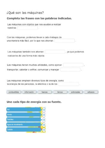 Las máquinas y las fuentes de energía