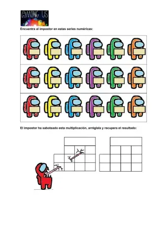 Numeración y operaciones Among Us