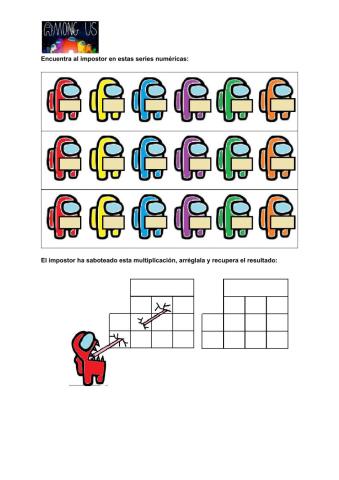 Numeración y operaciones Among Us