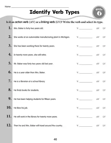 Action or Linking Verb