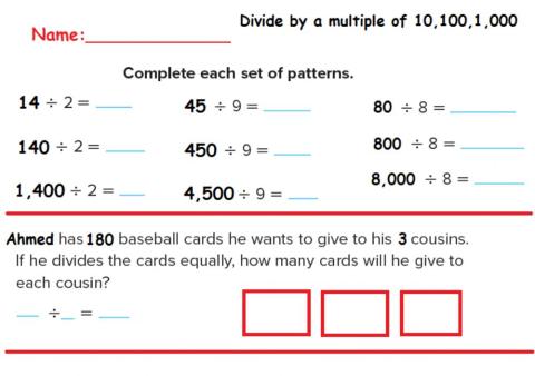Divide by a multiple of 10,100,1,000