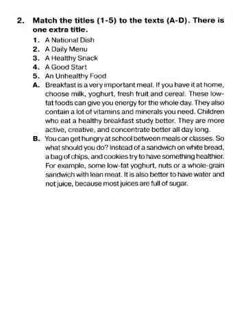 Reading - matching titles