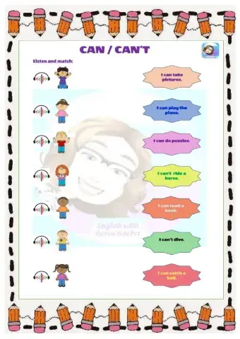 Grade 4-Unit 3-Can-can't-listen and match
