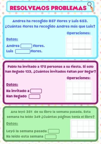 Problemas matemáticos 2ºEP