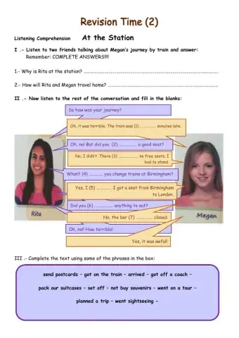 Revision Time (2) Listening Comprehension p.46 - Grammar  p.49-  Phases 3 - Unit 4 -