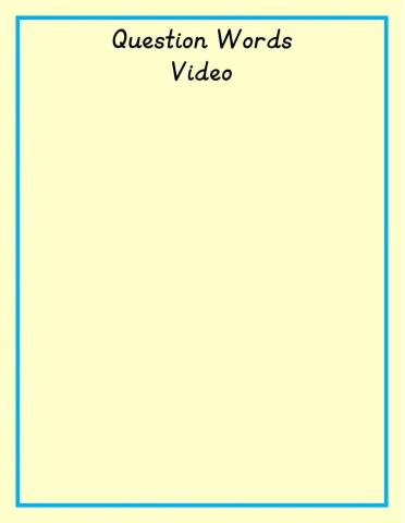 Question Words Video