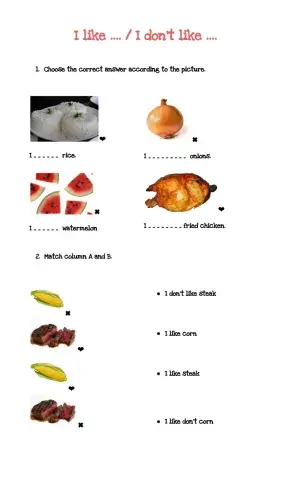 I like - I don't like