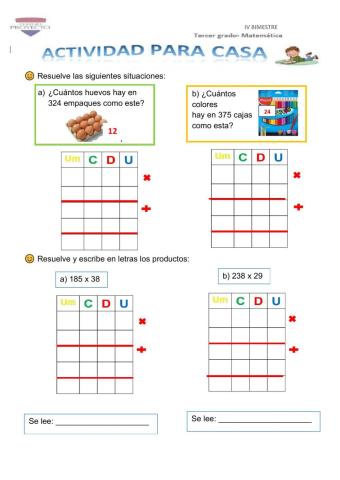 Multiplicación de tres cifras por dos