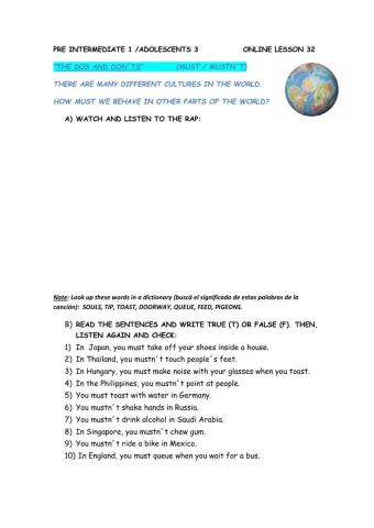 Lesson 32                  Pre Intermediate 1-Ado 3