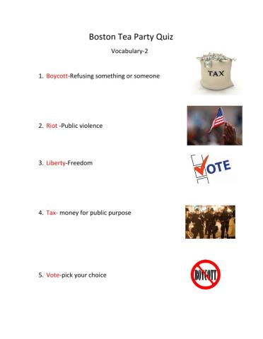 American Revolution Vocabulary 1