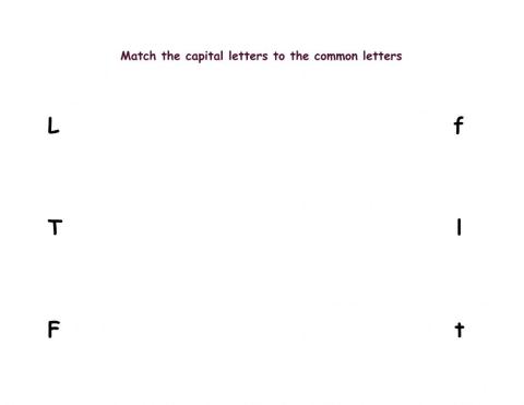 Matching Capital and Common Letters
