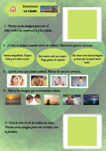 1º Ciclo. Emociones. Calma.