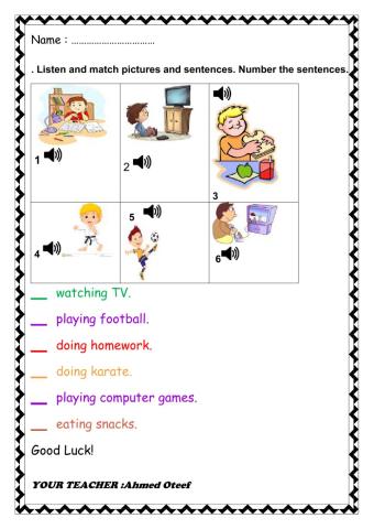 MY WORKSHEET things we do l3 u3