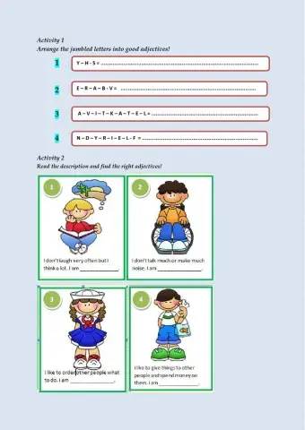 Adjectives for personality