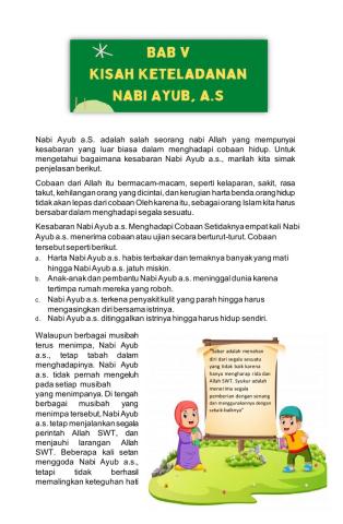 Kisah keteladanan nabi ayyub dan evaluasi