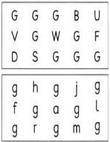 Letter g recognation