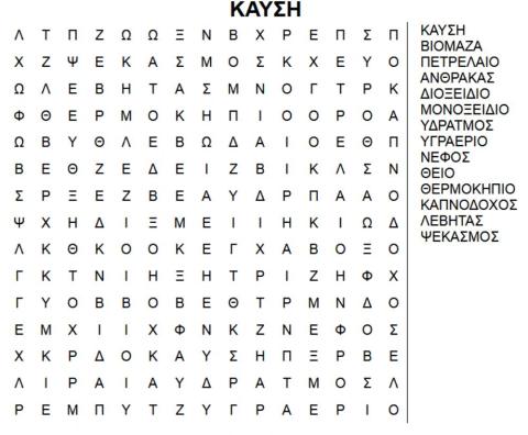 Καυση - κρυπτολεξο