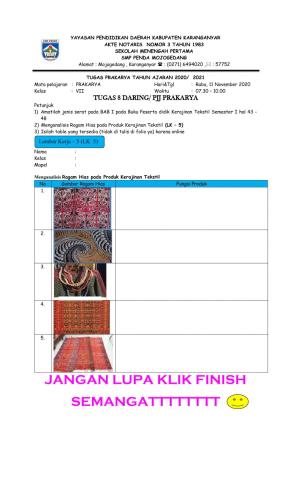 Tugs 11 prakarya pjj daring