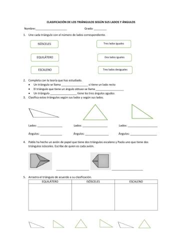 Clasificación de los Triángulos
