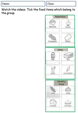 Y1 Unit 4: Lunch Time-PBD p14a
