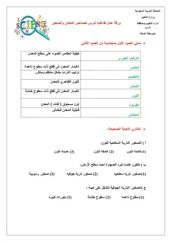 المعادن والصخور